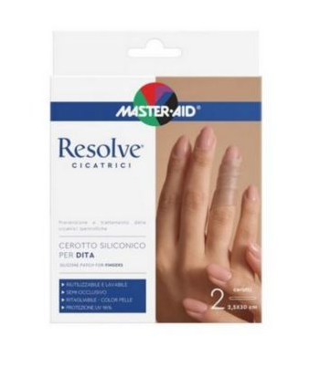 Master-Aid Resolve - Cerotto Silicone per dita 2,5x30cm 2 Pezzi